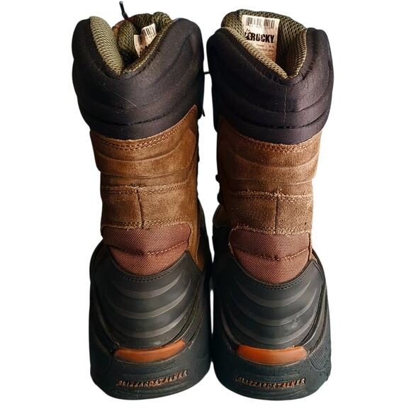 Rocky BlizzardStalker Waterproof Insulated Men's Winter Boot 9" Blk Brown Sz 14 - Picture 6 of 8